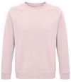 03567 Space SOL'S Unisex Space Organic Raglan Sweatshirt Pale Pink colour image